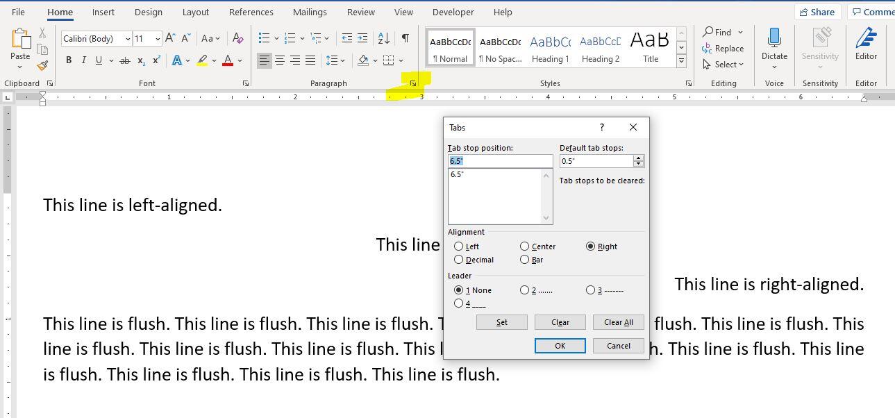 vertically align text in word for mac